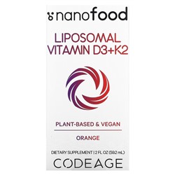 Codeage Липосомальный Витамин D3+K2, Апельсин - 59.2 мл - Codeage