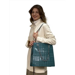 Каркасная женская сумка из искусственной кожи, цвет бирюзовый
