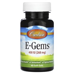 Carlson E-Gems - 400 МЕ (268 мг) - 60 мягких капсул - Carlson