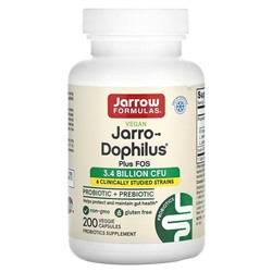 Jarrow Formulas Vegan Jarro-Dophilus Plus FOS - 200 растительных капсул - Jarrow Formulas