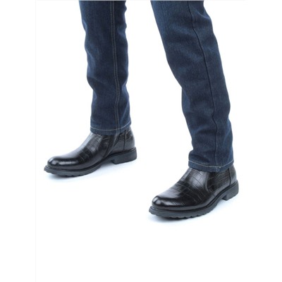 01-H9053-D6-SW3 BLACK Ботинки демисезонные мужские (натуральная кожа)