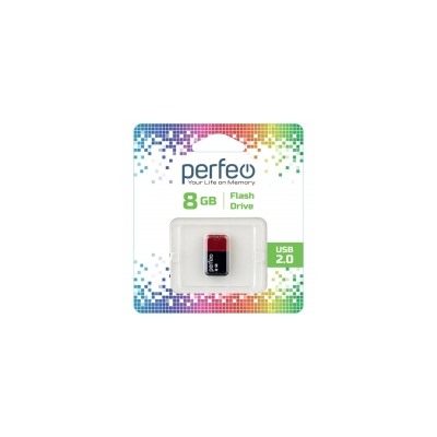 8Gb Perfeo M04 Red USB 2.0 (PF-M04R008)