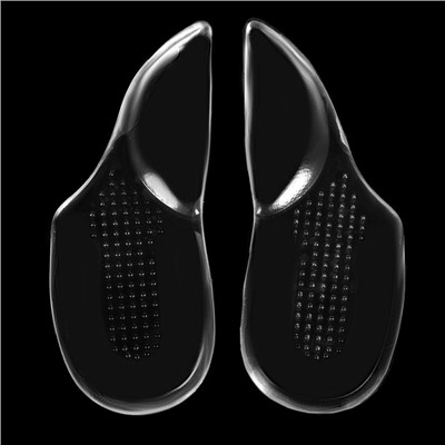 Подпяточники для обуви, с супинатором, на клеевой основе, силиконовые, 15,5 × 5,5 см, пара, цвет прозрачный