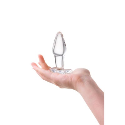 Анальная втулка Sexus Glass, стекло, прозрачная, 10,5 см, d=3,5 см