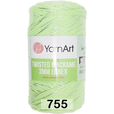 Пряжа Yarnart Macrame Twisted 3 Mm Lurex