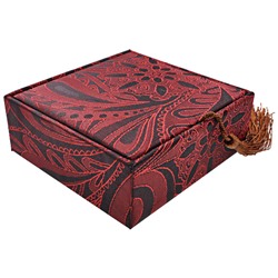BOX011-3 Коробка для браслета 10х10см, цвет красный