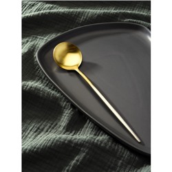 Ложка столовая из нержавеющей стали Magistro «Фолк», длина 21,5 см, цвет золотой, серебряная ручка