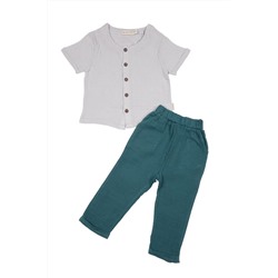 Комплект для мальчика (кофта, брюки) OP1802 светло-серый