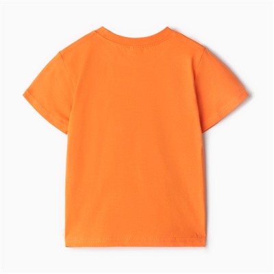 Футболка для мальчиков , цвет оранжевый, рост 86 см
