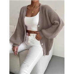 SHEIN Essnce Cardigan mit Drop Shoulder Knopf vorne,