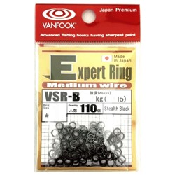 Заводные кольца VANFOOK VSR-B, размер 00, тест 40 кг, 110 шт., набор, 03013