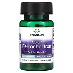 Swanson Ferrochel Железо - 18 мг - 180 капсул - Swanson
