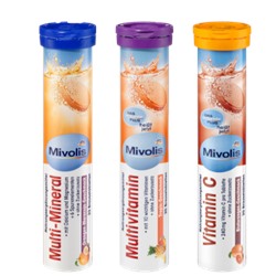 Mivolis Brausetabletten Multi-Mineral+Multivitamin+Vitamin C SET, Миволис НАБОР Шипучие таблетки Мультиминералы+Мультивитамины+Витамин C, 3х20 шт