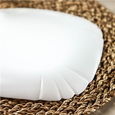 Тарелка десертная Luminarc Lotusia, d=20,5 см, стеклокерамика, цвет белый