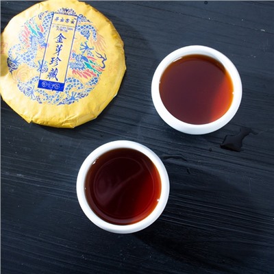 Китайский выдержанный чай "Шу Пуэр. Jinya zhencang", 100 г, 2021 г