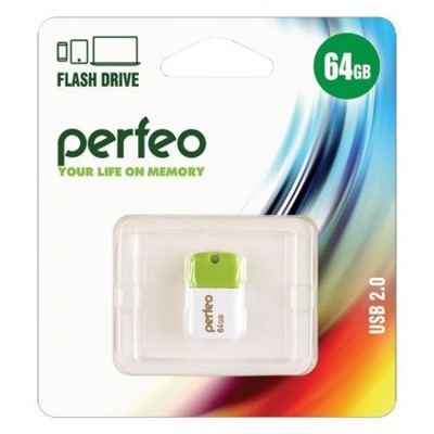 64Gb Perfeo M04 Green USB 2.0 (PF-M04G064)