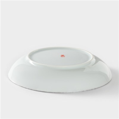 Тарелка фарфоровая глубокая «Белый шиповник», 700 мл, d=20,5 см
