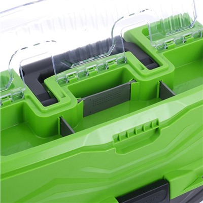 Ящик рыболовный Tackle Box трёхполочный NISUS, зеленый