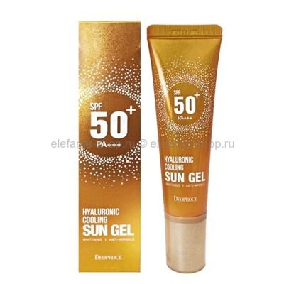 Солнцезащитный гель Deoproce Hyaluronic Cooling Sun Gel SPF50+/PA+++ 50ml (125)