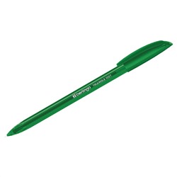 Ручка шариковая Berlingo "Triangle 100T" зеленая, 0,7мм, трехгран., игольчатый стержень CBp_07109
