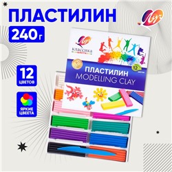 Пластилин 12 цветов 240 г "Классика"