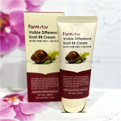 ББ-крем с муцином улитки FarmStay Visible Difference Snail BB Cream SPF50+/PA+++ 50g (78)