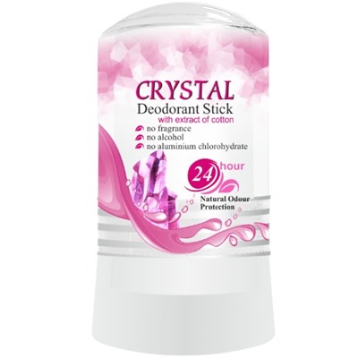 Секреты Лан "CRYSTAL Deodorant Stick" Минерал. Дезодорант с экстр. ХЛОПКА (60г).12 /до 14.03.2026г/