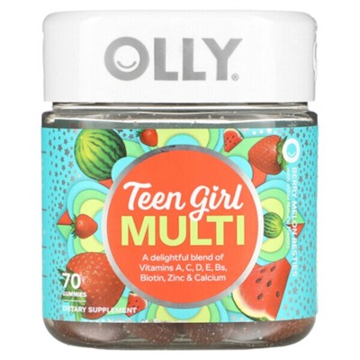 OLLY Teen Girl Multi, Berry Melon Besties, 70 жевательных конфет