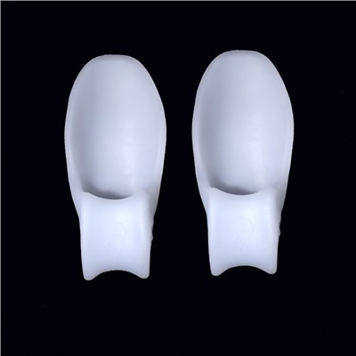 Корректоры-разделители для пальцев ног, с накладкой на косточку большого пальца, 1 разделитель, силиконовые, 7,5 × 3 × 2 см, пара, цвет белый