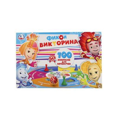 ВИКТОРИНА 100 ВОПРОСОВ "УМНЫЕ ИГРЫ" ФИКСИКИ  В РУСС. КОР. в кор.20шт