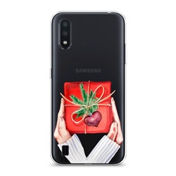 Силиконовый чехол Душевный подарок на Samsung Galaxy A01