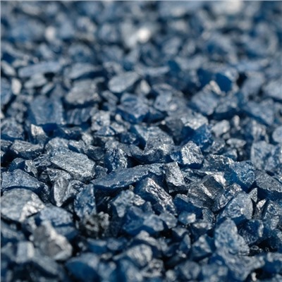 Грунт "Синий металлик" декоративный песок кварцевый,  25 кг фр.1-3 мм