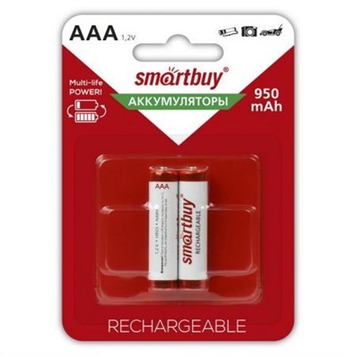 Аккумулятор AAA SmartBuy HR03-2BL 950мА/ч Ni-Mh, 2шт, блистер (SBBR-3A02BL950)