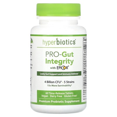 Hyperbiotics Pro-Gut Integrity с Epicor, 60 таблеток с замедленным высвобождением