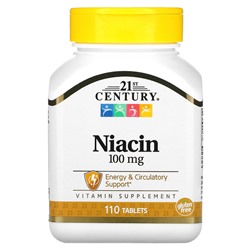 21st Century Niacin, 100 mg, 110 Tablets