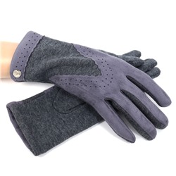 Трикотажные перчатки утепленные с имитацией замши //