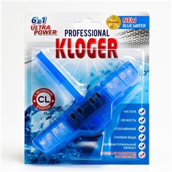 Чистящее средство для унитазов "Kloger Proff", подвеска 6 в 1, с хлором, 1 шт.