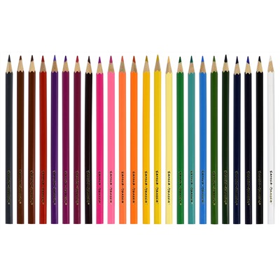 Набор цветных карандашей 24 цвета, шестигранные, дерево Каляка-Маляка