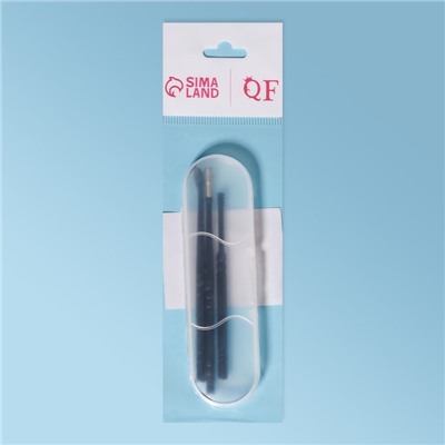 Набор для чистки ушей, 3 предмета, в пластиковом футляре, 10,5 × 3 × 1 см, цвет чёрный