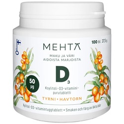 Mehtä D-витамин 50 µg Облепиха 100 табл.