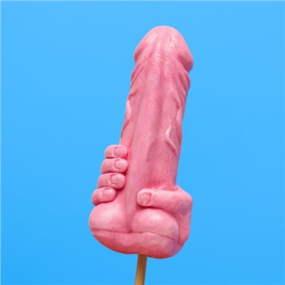 Карамель на палочке  "Держи крепче" розовый, 150 г