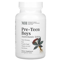 Michael's Naturopathic Мультивитамины для мальчиков предподросткового возраста, 60 вегетарианских таблеток