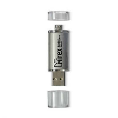 8Gb Mirex Smart Silver, USB и micro USB (13600-DCFSSM08)