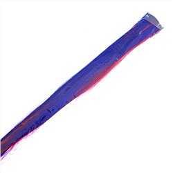 Цветная прядка для волос, цвет синий с красным, арт.506.167