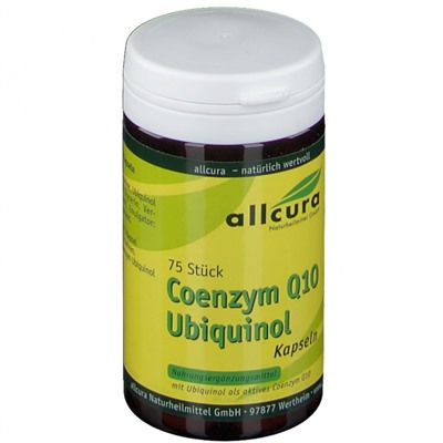 allcura (алькура) Coenzym Q 10 Ubiquinol 100 mg 75 шт
