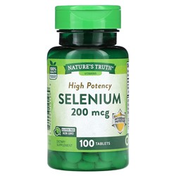 Nature's Truth High Potency Selenium, 200 mcg, 100 Tablets