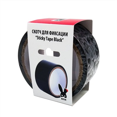 Скотч  для фиксации "Sticky tape Black" черный