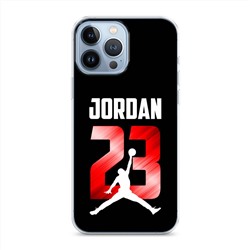 Силиконовый чехол Джордан лого на iPhone 13 Pro Max