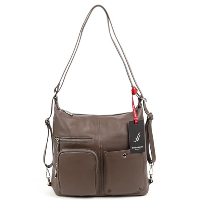 Женская кожаная сумка-рюкзак Sergio Valentini SV-90121 Хаки Н-4