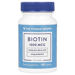 The Vitamin Shoppe Biotin, 1,000 mcg, 100 Capsules